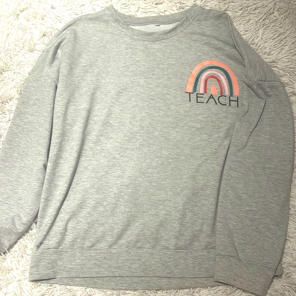 Teach Grey Crewneck